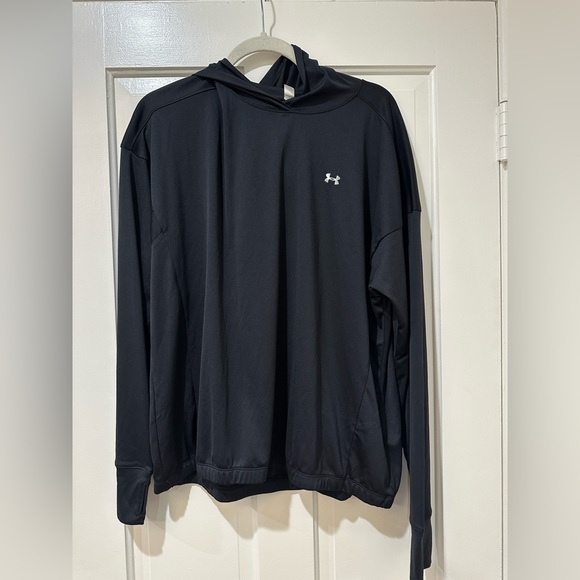 Under Armour black hoodie workout heat gear long sleeve top - Picture 2 of 9